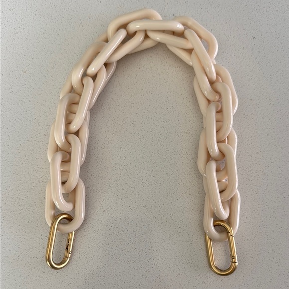 Clare V | Accessories | Clare V Cream And Gold Chain Strap | Poshmark